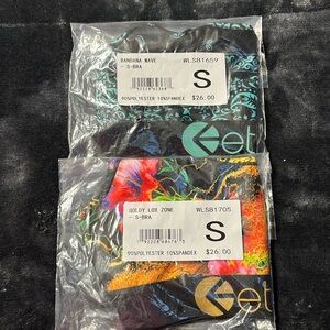 2 pair of Ethika Sport bras. Brand new. Bandana Wave and Goldy Lox style
